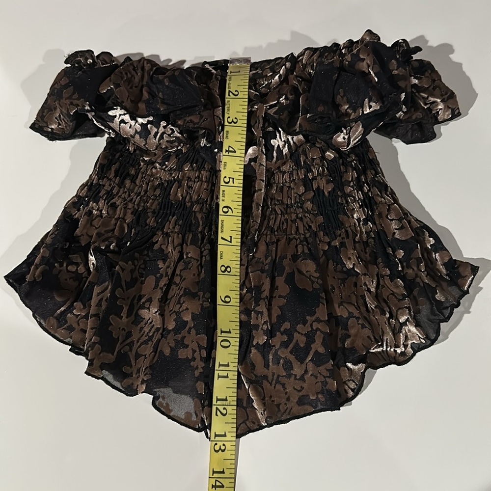 Urban Outfitters Velvet Ruffle Peplum Tube Top - Picture 8 of 11